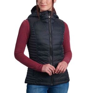 Kuhl NWT Spyfire Down Hooded Vest Black Size XL Womens